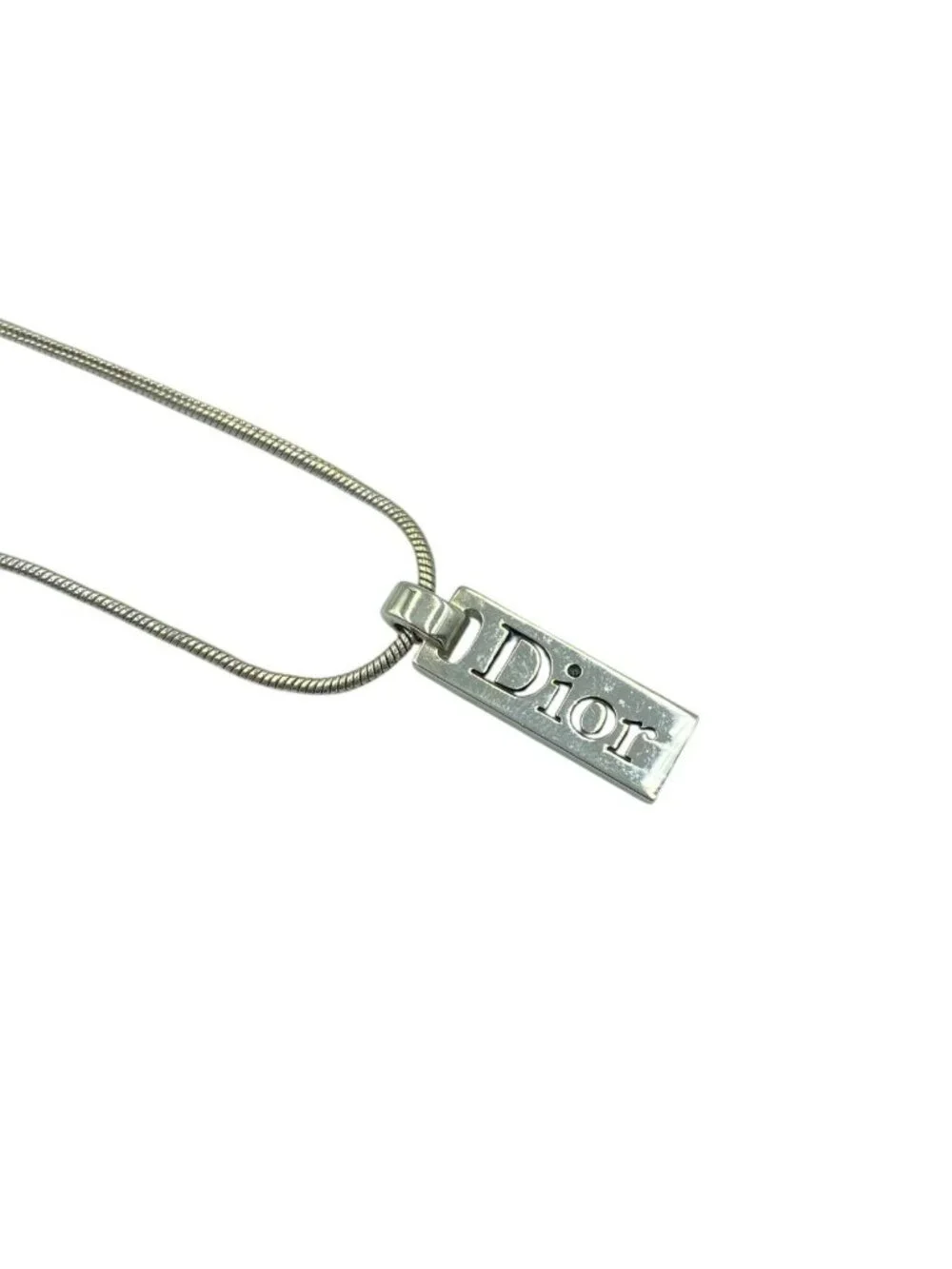 Dior Necklace Logo Silver